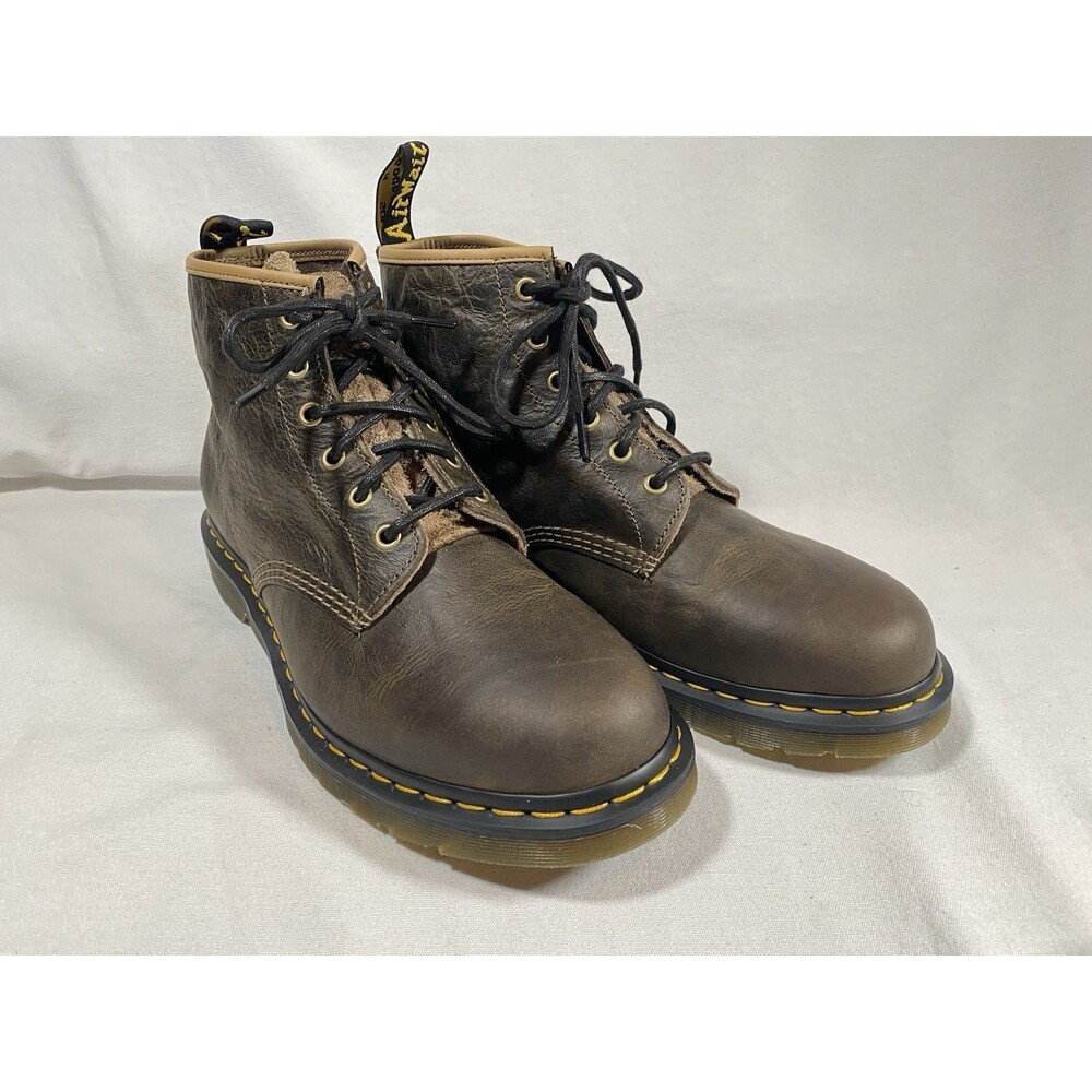 Dr. Martens 101 Antique Leather Lace Up Boot Khaki Men's Size US 11 Excellent!
